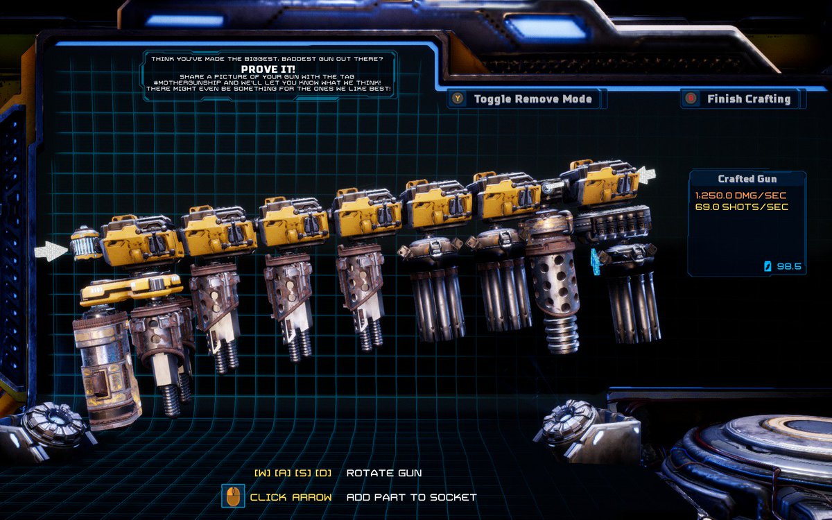 Mothergunship For This Screenshotstaturday We Wanted To Share Community Creations Made In Our Gun Crafting Demo Don T Forget To Share Your Inventions With Us Using The Mothergunship Get It On