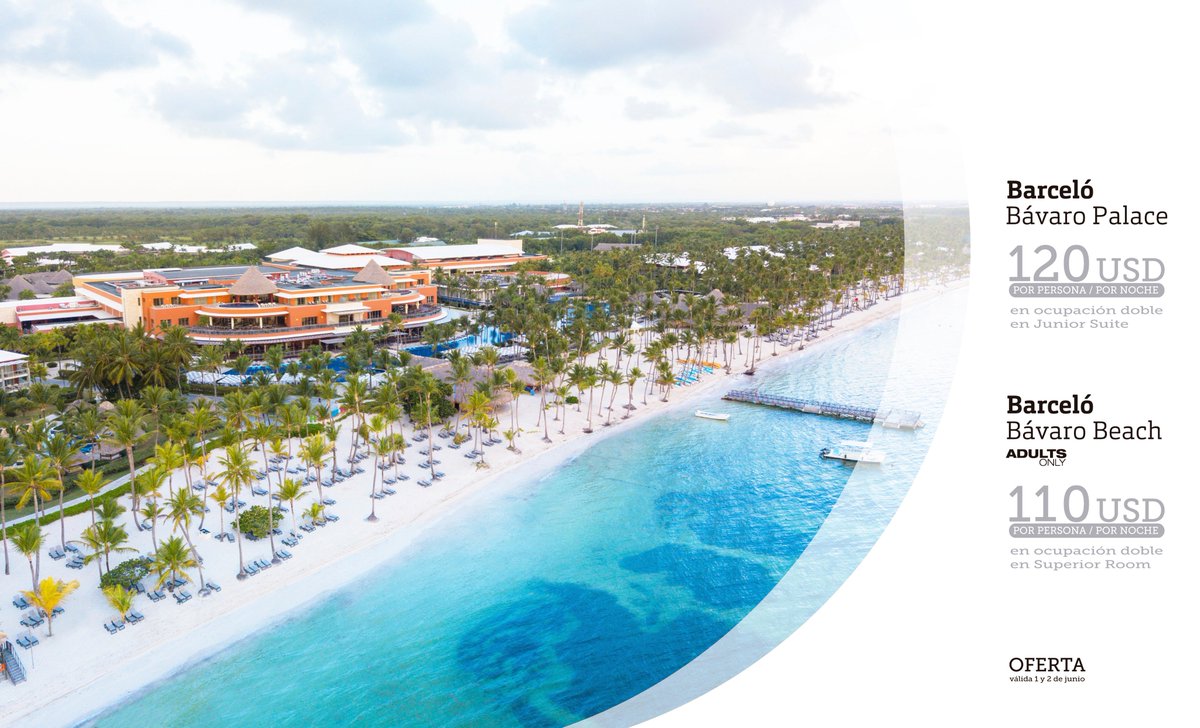 BarceloBavaroGR's tweet image. ¡Oferta de última hora! 
Válida para el 1 y 2 de junio. 
Reserva ya y disfruta de una estadía de ensueño. ☎ Llama gratis al 809 200 227 23 56 #BarceloExperience and #BarceloBavaroGrandResort #puntacana #oferta #paradise #caribe #bavaro #resort