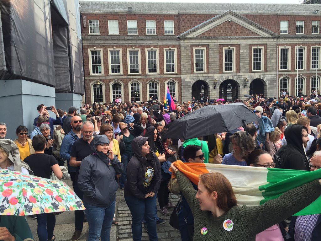 A sudden downpour ain't gonna rain on this parade! #Repealedthe8th