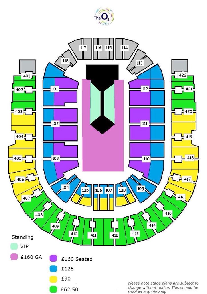 Bts London O2 Arena Seating Chart