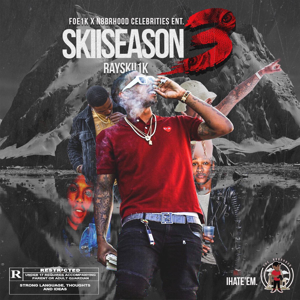 rayskii1k's tweet photo. I’m not settling with just being “slept on” or just another nigga “trying to rap” I said it was Skii Season & I meant that shit I’m dropping 4 tapes the first week of the next 4 months #iHateEm! 🎒 https://t.co/fQsKqEtauH