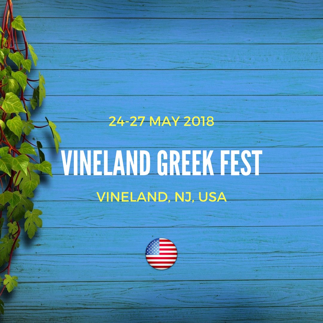 TheGreekEvents's tweet photo. ! GREEK FESTIVAL IN NEW JERSEY !
Check out #Vineland #Greek #festival info (and feel free to add your own #greekevent) @ https://t.co/V85hx4l70V 
#greekfest #greekfood #greeks #greekamericans #greekfestival #newjersey #usa https://t.co/hiPn1SrMxB