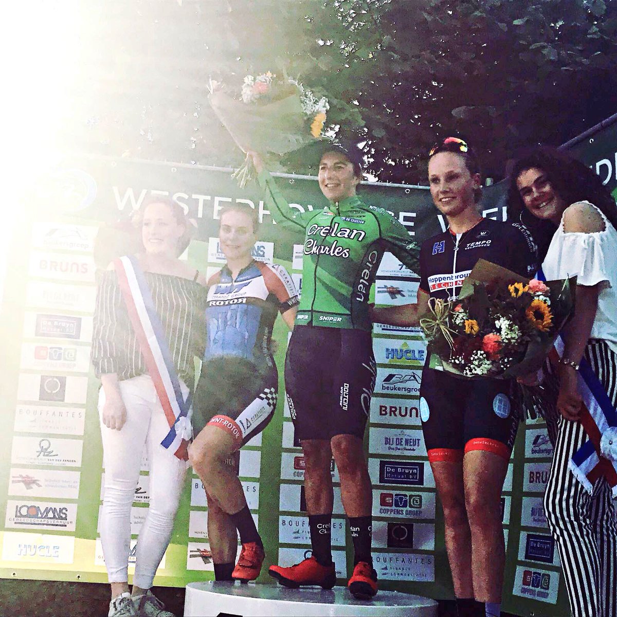 Not a bad start, first race in our team colours and first podium for <a href="/Winanda/">Winanda Spoor</a> 🎉

It’s 🥈 in Westerhoven criterium for our new signing 🇳🇱