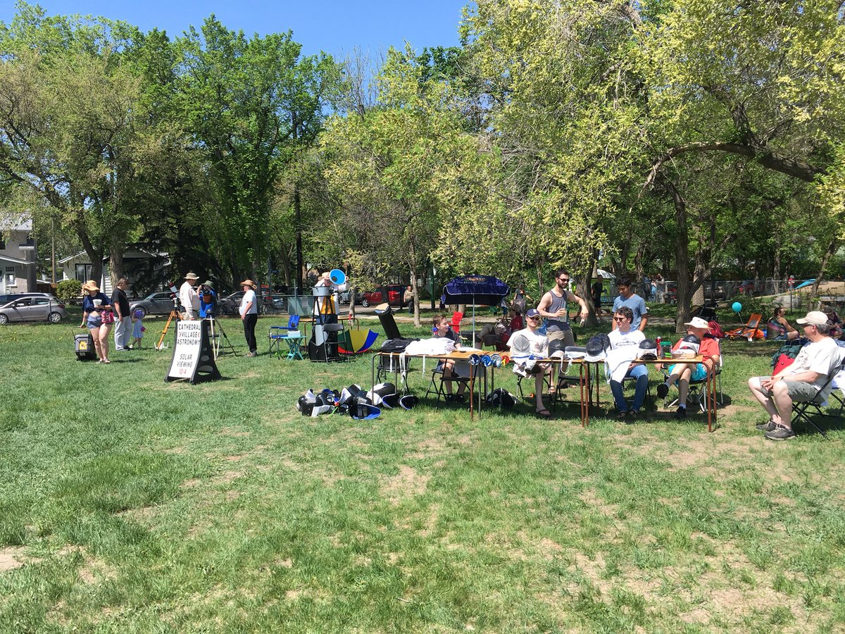 PaulDechene's tweet photo. Astronomy &amp; fencing in Funville in Holy Rosary Park. #CVAF2018 https://t.co/mB4Q833YWn
