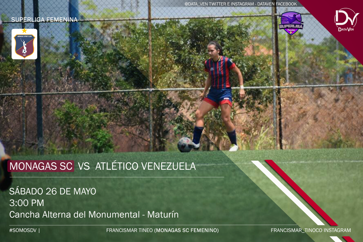 Data_Ven's tweet photo. #SuperLigaFem | Francismar Tinoco está convocada en Monagas SC femenino para enfrentar a Atlético Venezuela en otra jornada de Super Liga Femenina de Venezuela.

#SomosDV #FutVe #Futbol #Soccer #Futbolfemenino #TorneoApertura2018 https://t.co/Swesj8quCT