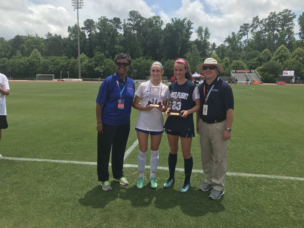 The 2A <a href="/NCFarmBureau/">NC Farm Bureau Federation</a> Sportsmanship Award Winners are Emma Byarad of <a href="/FirstFlightHigh/">FFHS Announcements</a> and Shannon Lunny of <a href="/LNCAthletics/">LNCAthletics</a>! #SportsmanshipTogether #NCHSAASOC