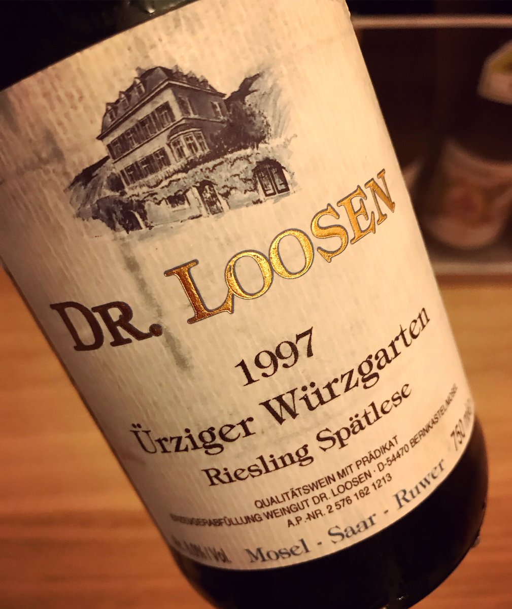 Heroes Of Riesling If You Go To Loosen You Have To Drink Loosen Urzigerwurzgarten Riesling Spatlese 1997 Drloosen Dr Loosen Wine Winelover Winefreak Sommelier Finewine Goodwine Wineo Wein Vino
