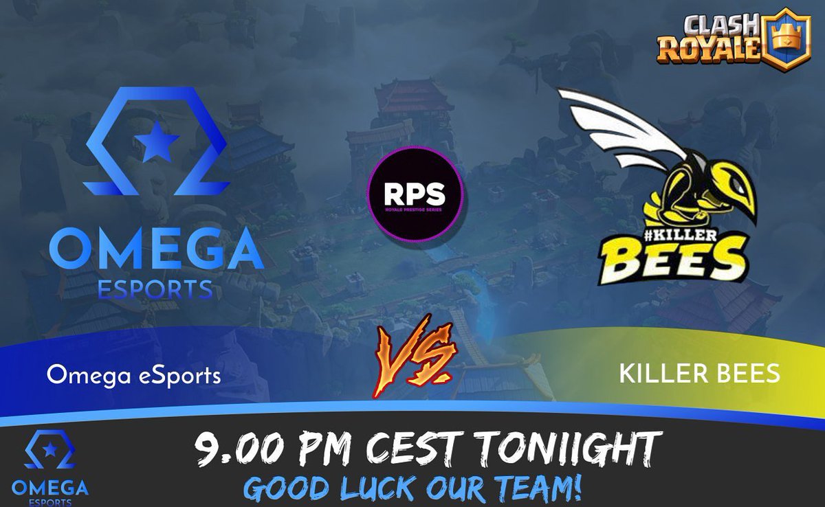 Tonight at 9.00 pm CEST the Team <a href="/Omegaaesports/">Omega eSports</a> will play the global playoff of  <a href="/RPSeuropa/">RPS Europa</a> <a href="/RPSteams/">RPS Teams</a> against <a href="/CRM_eSports/">#KillerBees</a> . Good luck to our Team!!!
📺 <a href="/DrBrandCR/">Brand Gamer</a>