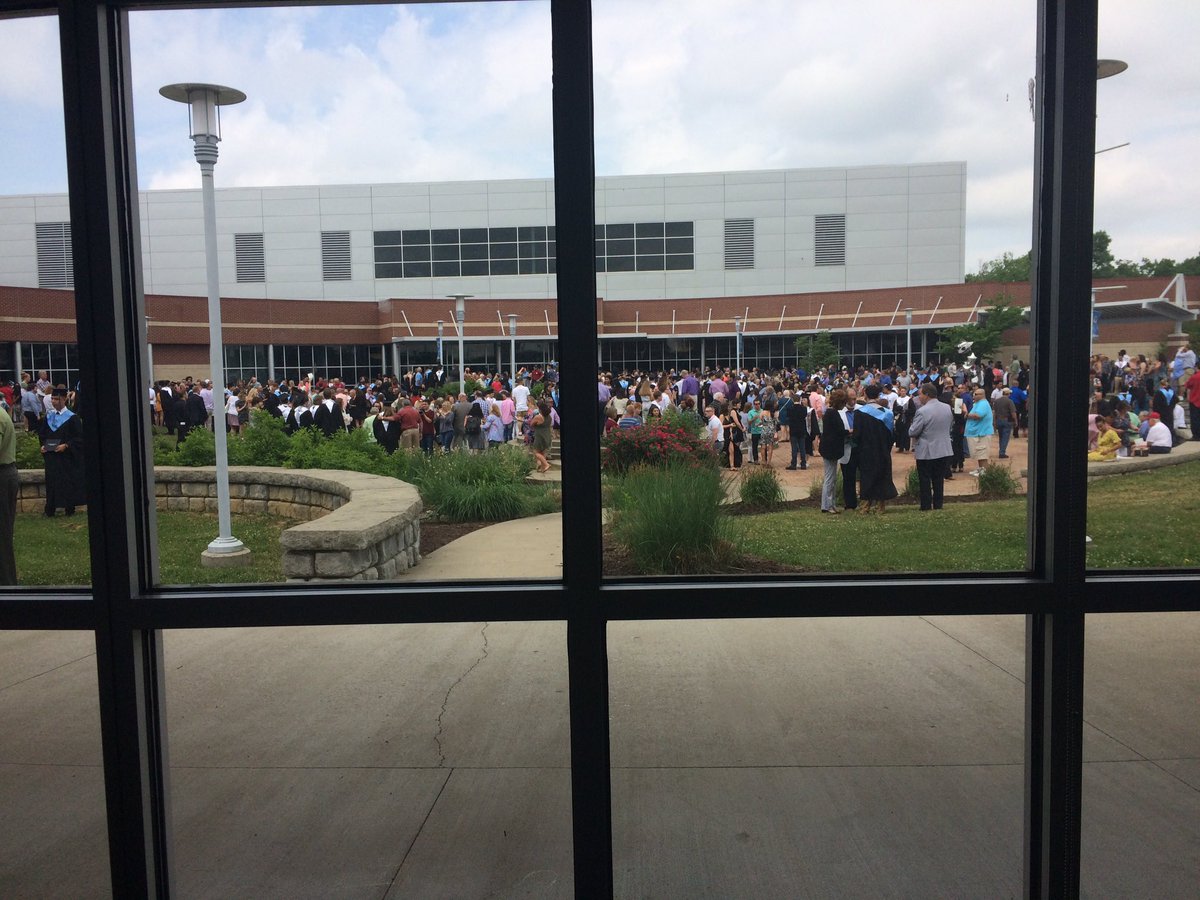 Stopped by my office after the graduation ceremony to ditch the gown and sash, when I was caught by this image.  I think courtyard <a href="/MLCTitanNation/">MLCTitanNation</a> is hard to beat, but to see it packed with families celebrating this milestone is absolutely beautiful. Congratulations <a href="/mlchs2018/">MLCHS Class Of 2018</a> !