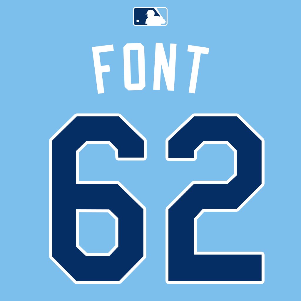 MLB Jersey Numbers on X: RHP Wilmer Font will wear number 62. Last worn by  RHP Joel Peralta in 2014. #Rays  / X