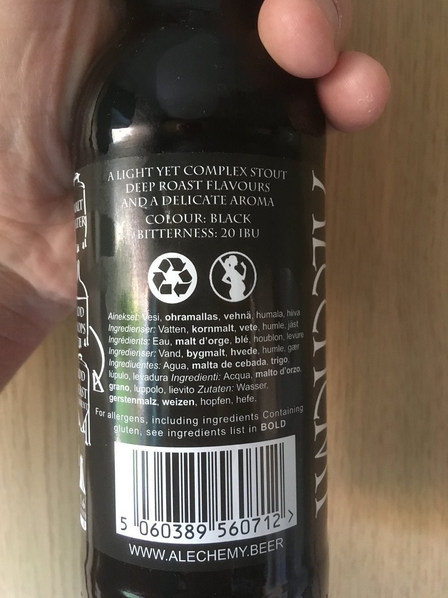 s77tux's tweet photo. @mikeycubed @darkbreed @thewoodyatt @marblebrewers @rekorderlig Here’s mine… @AlechemyBrewCo #Borvo stout #Slàinte https://t.co/JpkYeH8VGQ