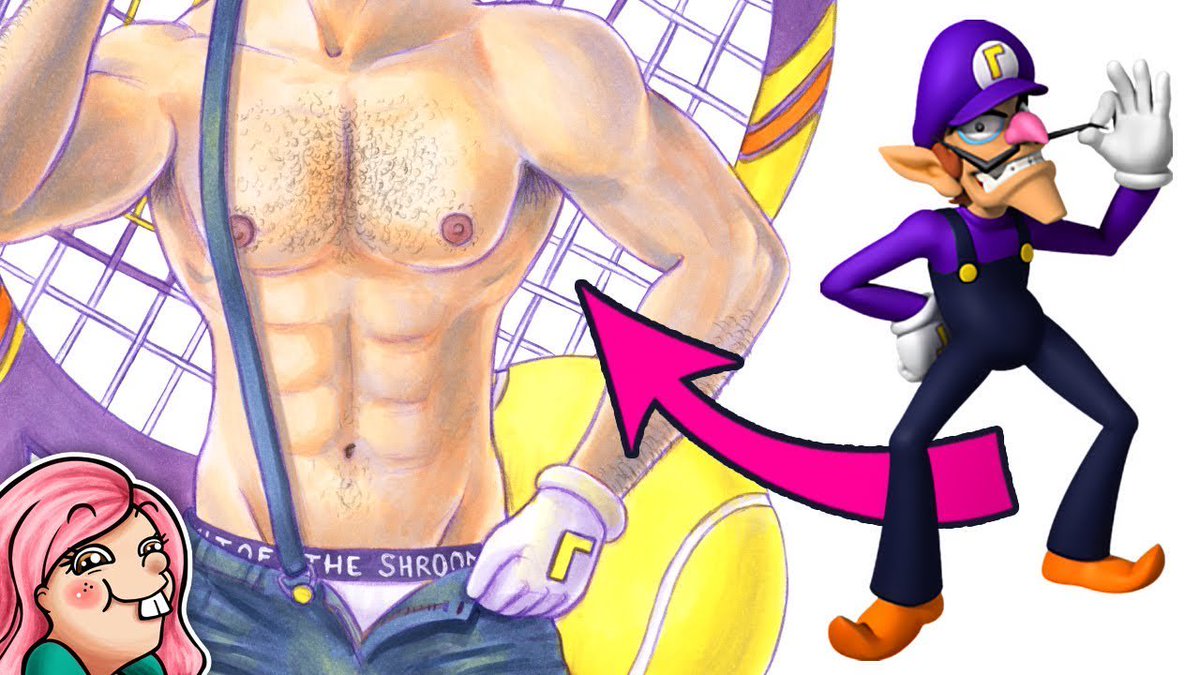 Drawing Waluigi, but as a Hot Guy https://youtu.be/Z0xkRQb_sZ4.