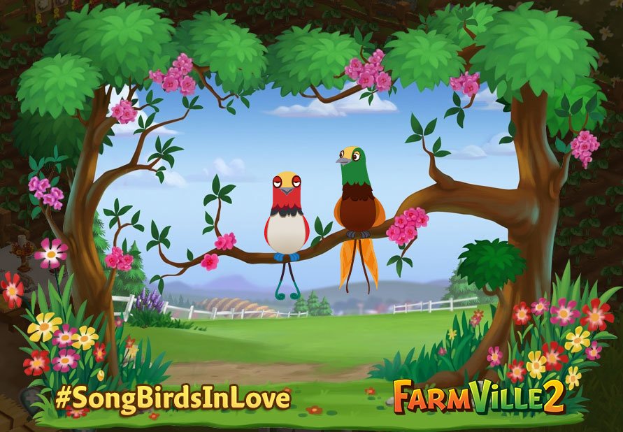 The lovely Songbird and the Greater Bird of Paradise just landed on your Farm! Welcome them this #SaturdayMorning and earn exciting prizes! #FarmVille2OnWeb zynga.my/farmville2 😀👍