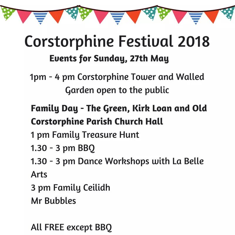 CPHRebuild's tweet photo. #Corstorphine Festival starts tomorrow (Sunday 27th). Here's a guide to the day's activities. https://t.co/1WH0g0i9B9