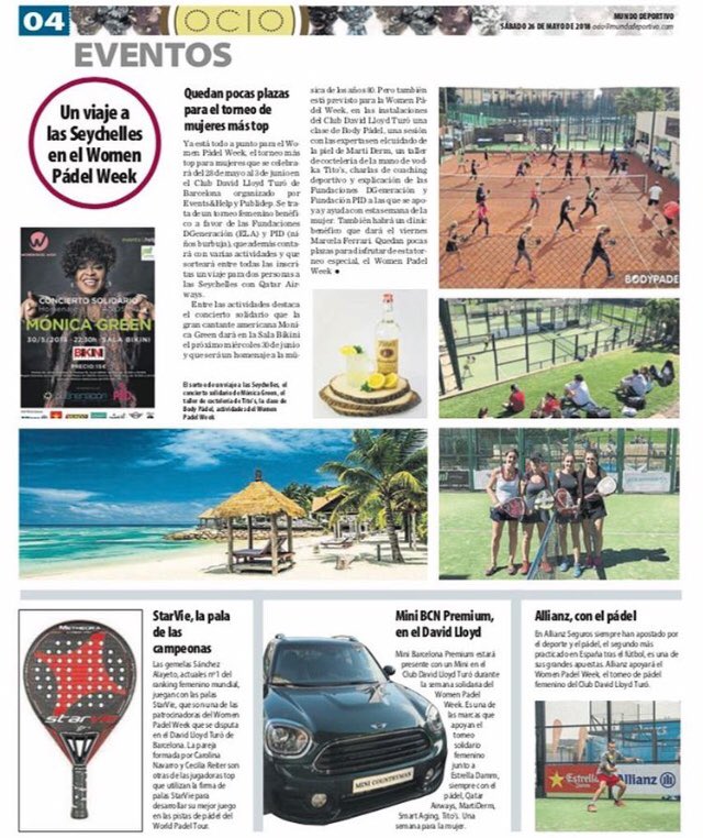 Próxima exhibición BODYPADEL en la Women Pádel Week!! Te lo cuentan hoy en el Mundo Deportivo!! bodypadel.eu