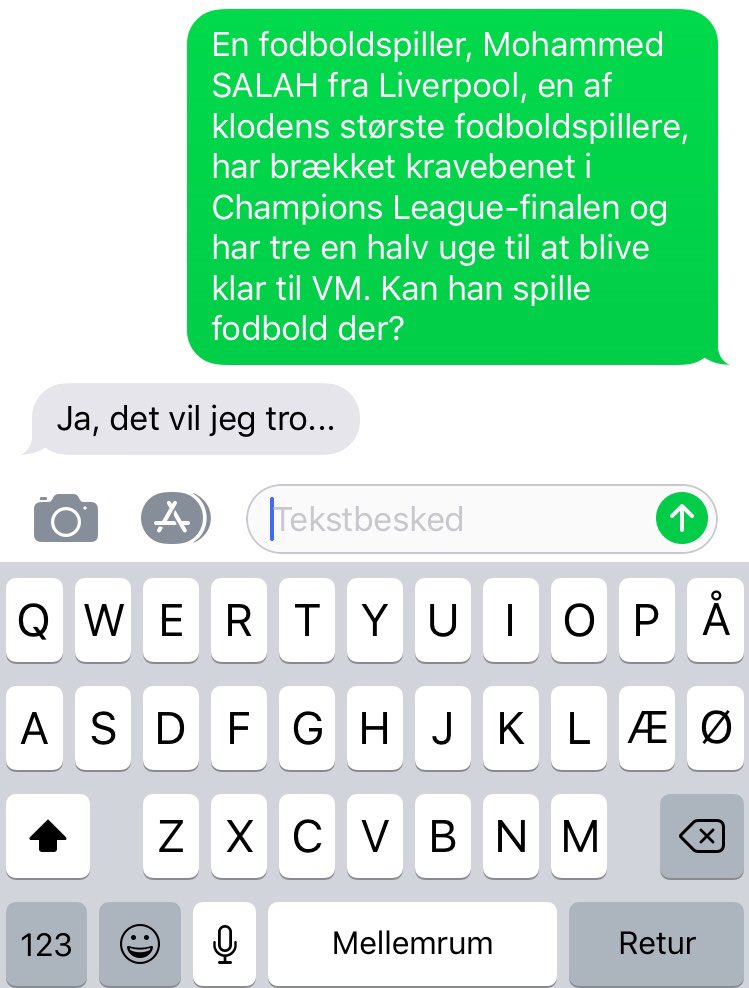 wisbech007's tweet photo. Gode nyheder til Ægypten. Overlæge Wisbech klarmelder Mo Salah til VM.. #cldk #livrma #mosalah #ynwa https://t.co/2UOmcG3Okw