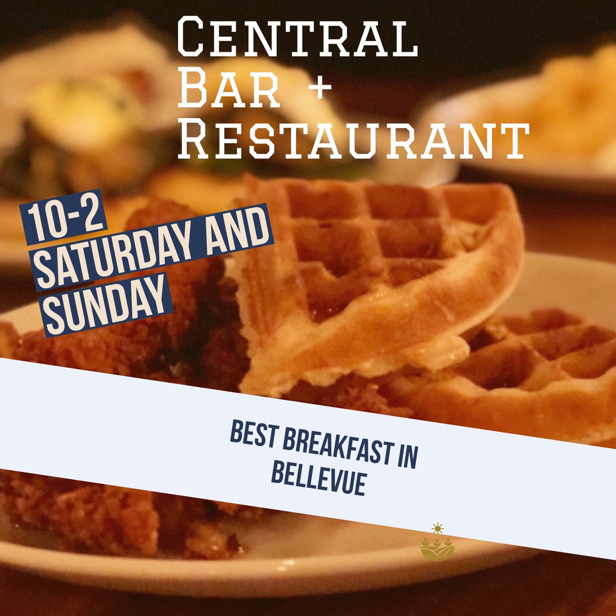 Chicken and waffles anyone?  French toast? Eggs Benedict? Start your Memorial Day Weekend with us at Central  #Bellevuesbest