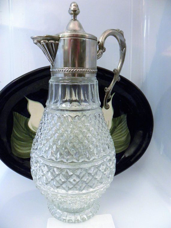 fieldsofvintage's tweet image. Silverplate #GlassPitcher  Vintage Silver Plated #CrystalGlass #Pitcher #GLASSDecanter  #DECANTER Italy buff.ly/2ILERIl via @Etsy
