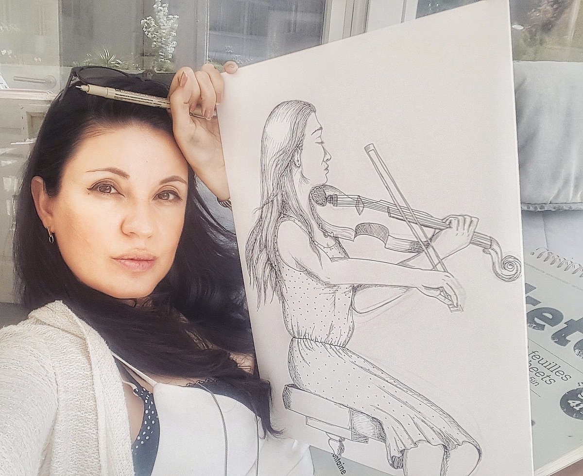 Spring + Music + Inspiration 🌻🎶
#drawings #drawing #spring #springtime #desenho #desenhando #dessin #music #musicist #violin #violinist #violino #violinista #artebrasileira #artistabrasileiro #mulherartistaresista #brazil #brazilian  #bnw  #marseille #art #twitterartist