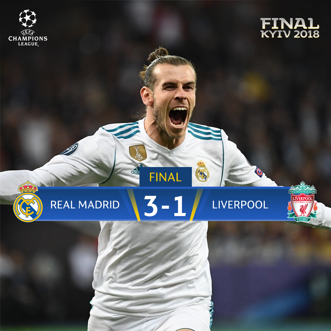 LigadeCampeones's tweet photo. ¡ACABA LA #UCLfinal!

¡El @realmadrid gana la #UCL por tercera vez consecutiva! ¡Enhorabuena! 🏆🙌

Todas las reacciones 👉 https://t.co/yYQe5Cr5i4 https://t.co/guwB3novbH