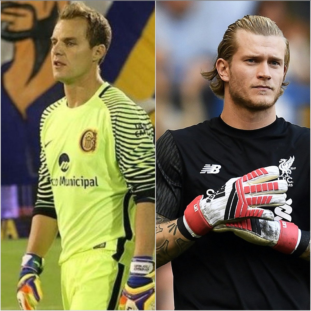 luchomarsili's tweet photo. Separados al nacer #UCLFinal #Karius #rusorodriguez https://t.co/B6ScTTWlLs