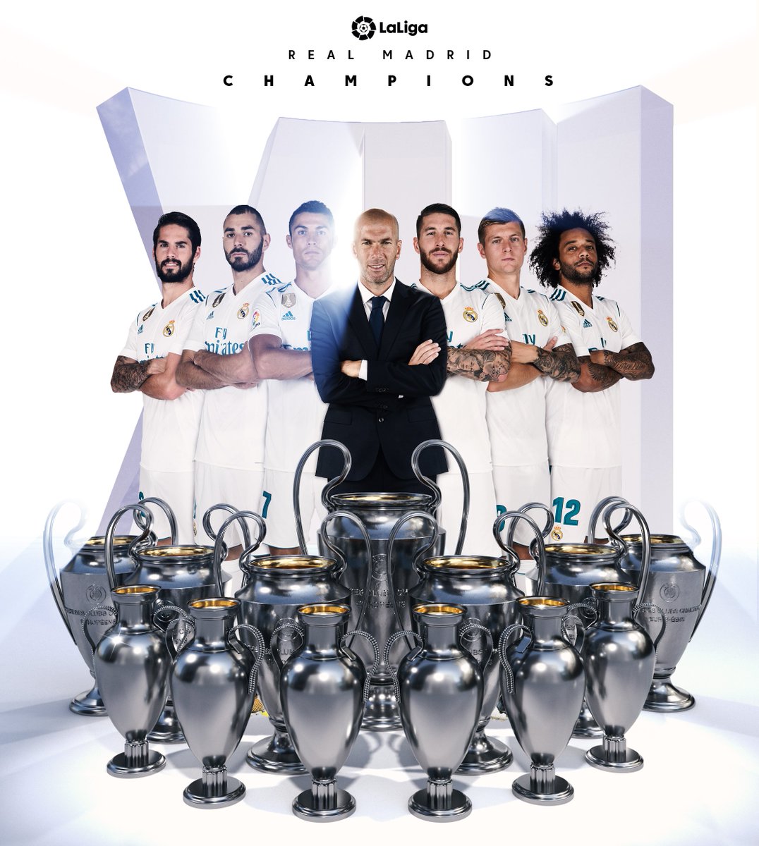 🏆 1956
🏆 1957
🏆 1958
🏆 1959
🏆 1960 
🏆 1966
🏆 1998
🏆 2000
🏆 2002
🏆 2014
🏆 2016
🏆 2017
🏆 2018 

¡¡1⃣3⃣!!

👑 ¡REYES DE EUROPA! 👑