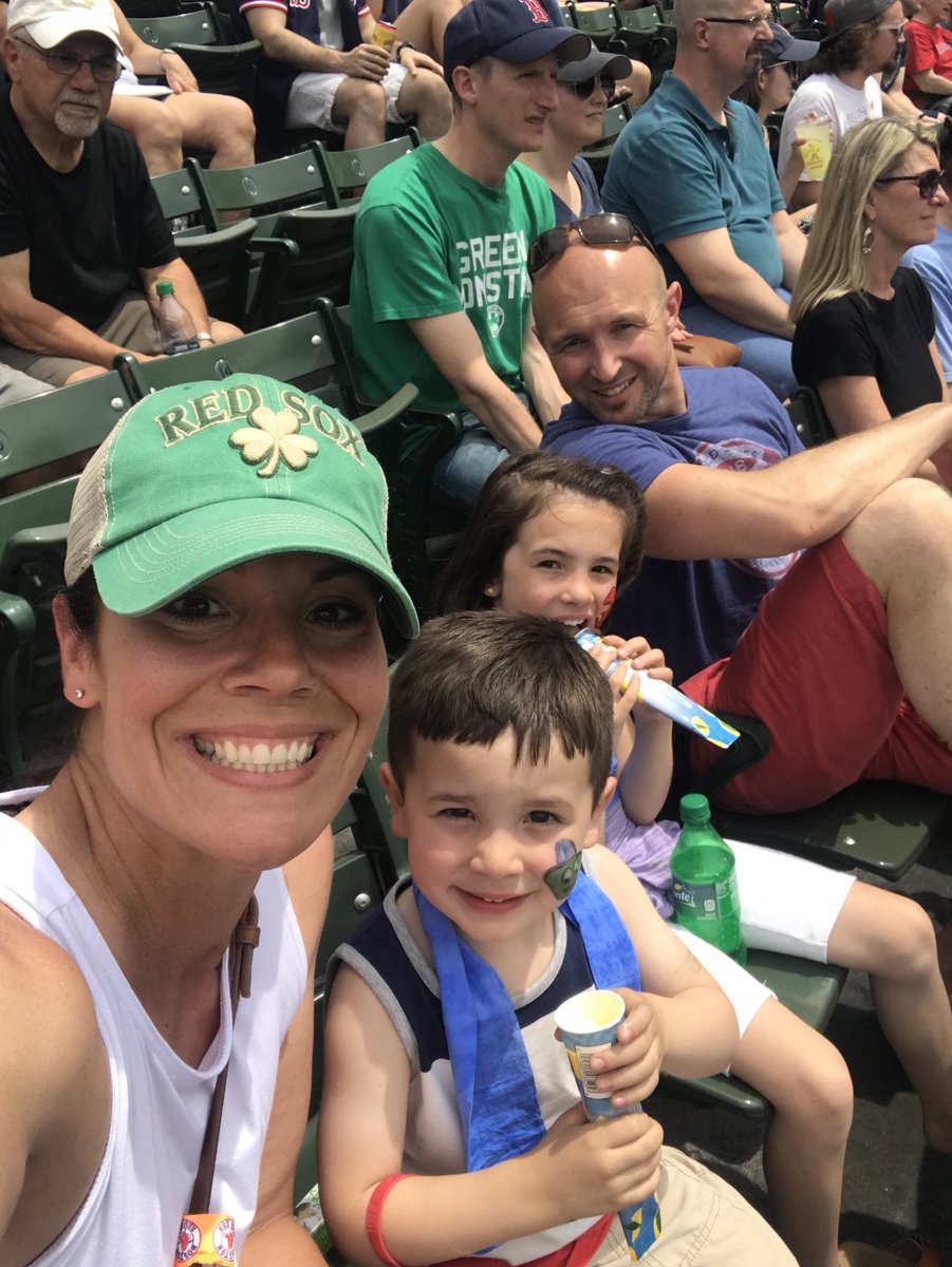 caithitch's tweet photo. Me and my crew! 10 year anniversary w Declan’s first game. Back to the beginning...😍 https://t.co/O3gRZeN6AQ