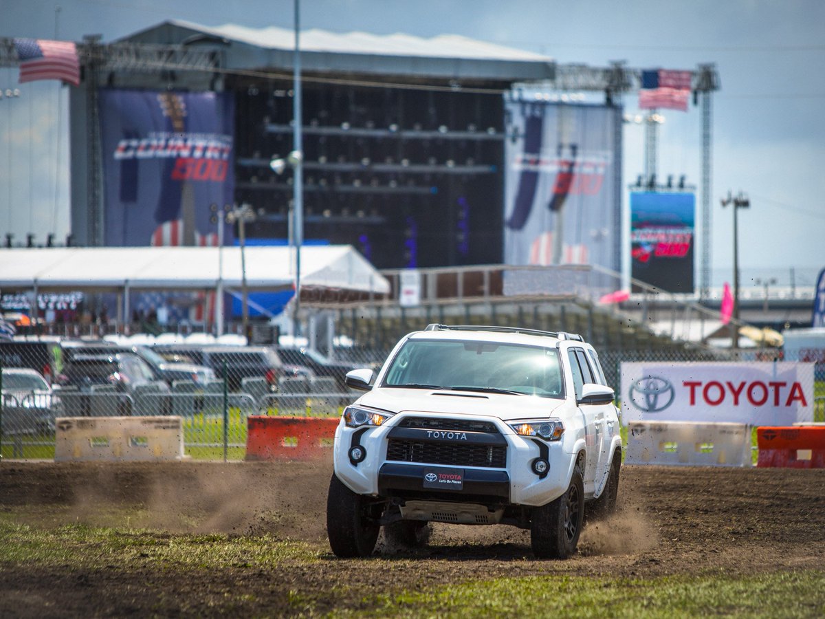 Toyota's tweet photo. Who's ready for a weekend of trucks and #ToyotaMusic in sunny Daytona!? #Country500 #4Runner https://t.co/uu4PkoLDpx