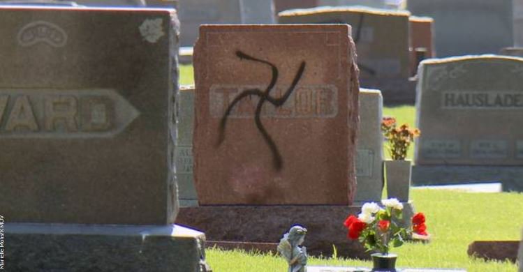 Headstones spray-painted with swastikas in cemetery bit.ly/2GSO8sY https://t.co/Xry0zQCq7i