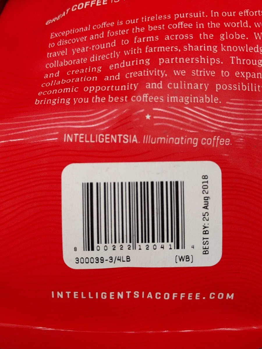 inginero's tweet photo. @Intelligentsia I need a decoder ring for your "best by" date. When was this roasted? https://t.co/N6WbHHa3tx