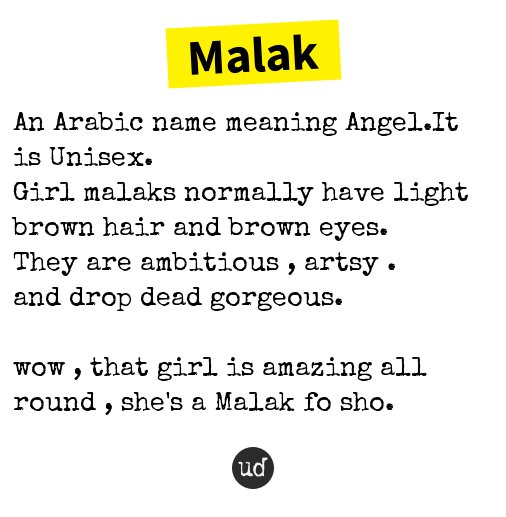Urban Dictionary On Twitter Malak An Arabic Name Meaning Https