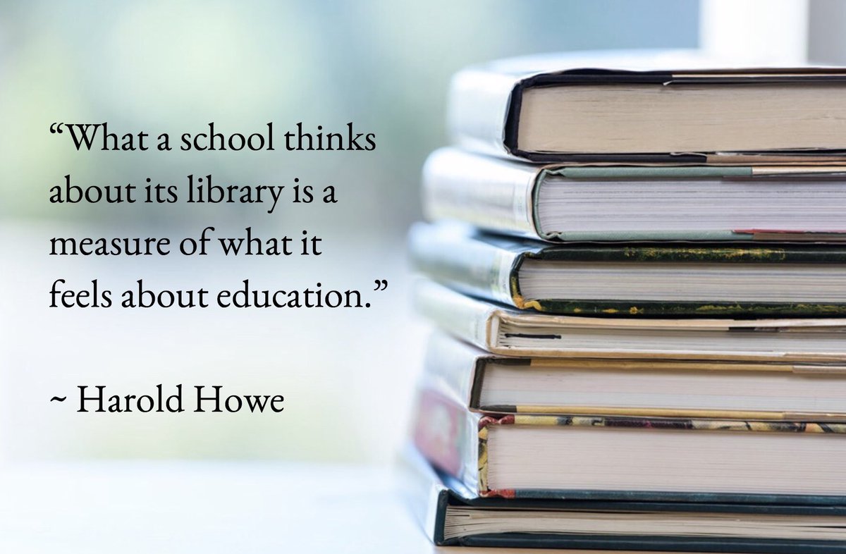 scisdata's tweet photo. “What a school thinks about its library is a measure of what it feels about education.” ~ Harold Howe
#GreatSchoolLibraries #edchat https://t.co/Fq9aFj53wy