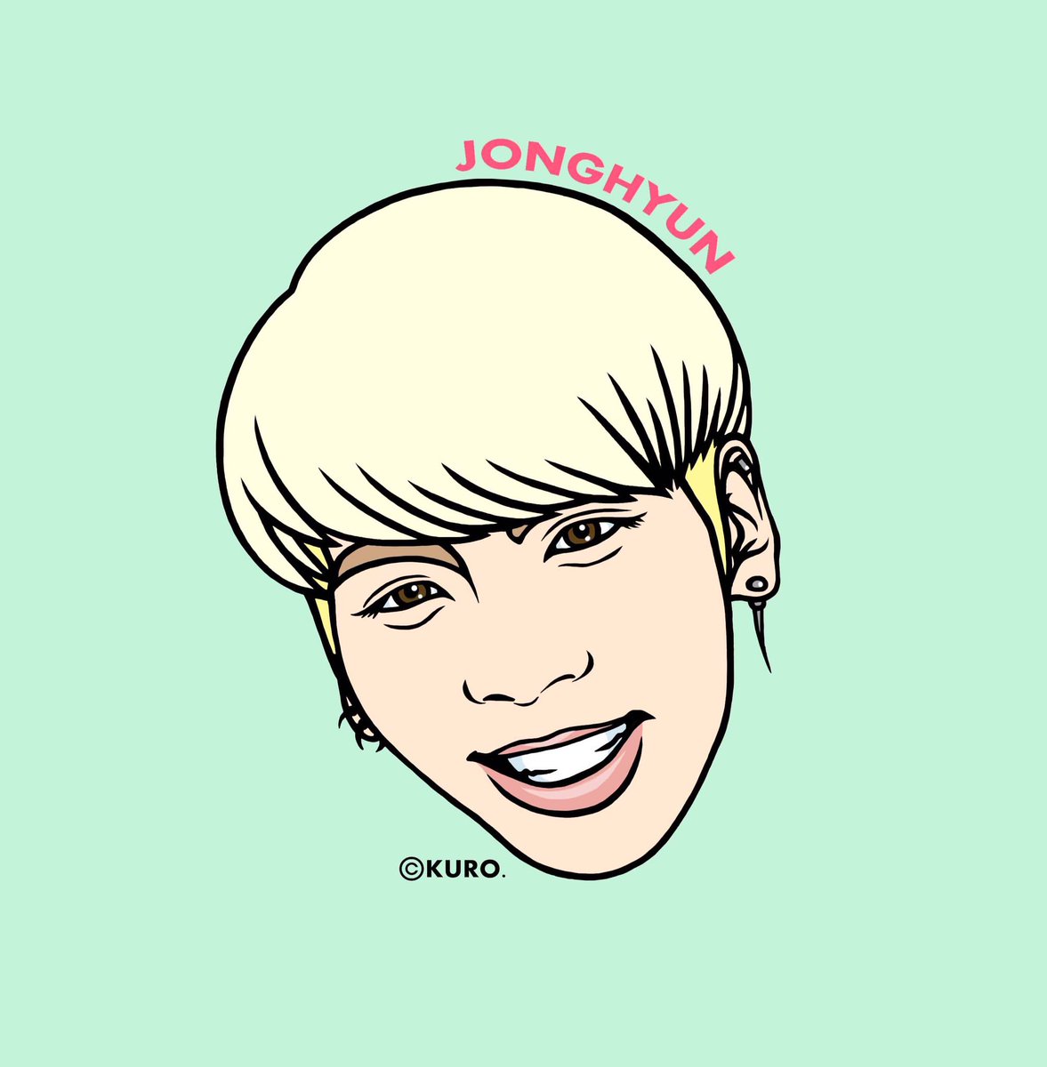 Blackmaniac Ar Twitter Shinee10thanniversary Shinee シャイニー Jonghyun ジョンヒョン イラスト好きと繋がりたい イラストレーター ポストカード ステッカー お仕事募集中