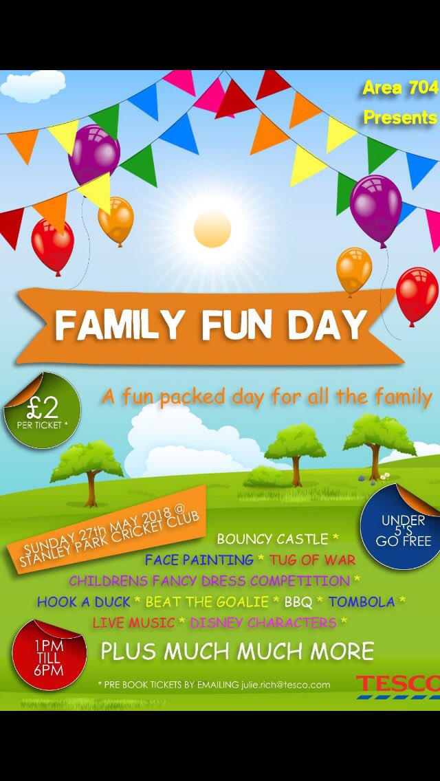 Everyone invited to Blackpool Tesco Convenience/ Extra funday Sunday.... see you there #funinthesun 😄