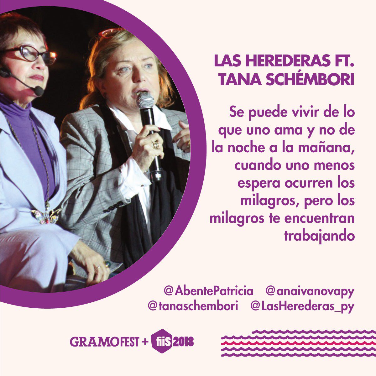 Parte de lo que nos dejaron Las Herederas, <a href="/AbentePatricia/">Ana Brun</a>, <a href="/anaivanovapy/">Ana Ivanova</a> y Margarita Irún, en su conversación sobre el “Desarrollo y potencial de la industria cinematográfica en el Paraguay”, bajo moderación de la directora audiovisual <a href="/tanaschembori/">tana schembori</a>. #GramofiiS #RitmoSocial