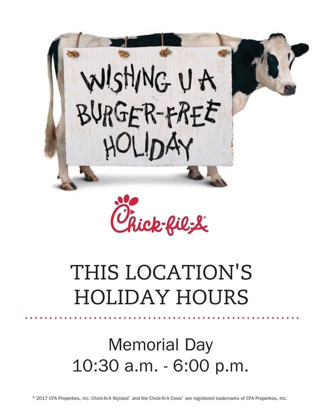 cfacityline's tweet image. Memorial Day Hours:
10:30am - 6pm