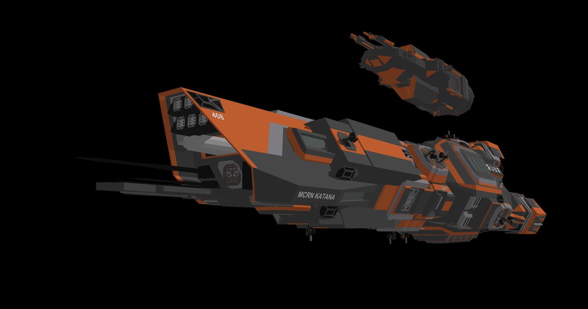 JonDale1's tweet photo. Celebrating the saving of #TheExpanse by releasing a little something I've been working on as the latest 3D project. Meet the MCRN Katana, Ratiocinate (I mean Tachi) for scale. #TheExpanseIsSaved #ThankGodForAmazon https://t.co/cIMBIRExL4