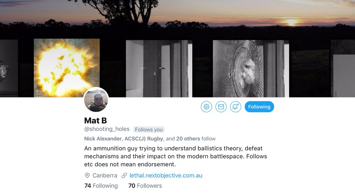 WarintheFuture's tweet image. Are you following Brooksy on @shooting_holes? You should - even the Armchair Major does! | @CAJohnsonAus @acsc_j #MaximumLearning #FutureGodOfWar