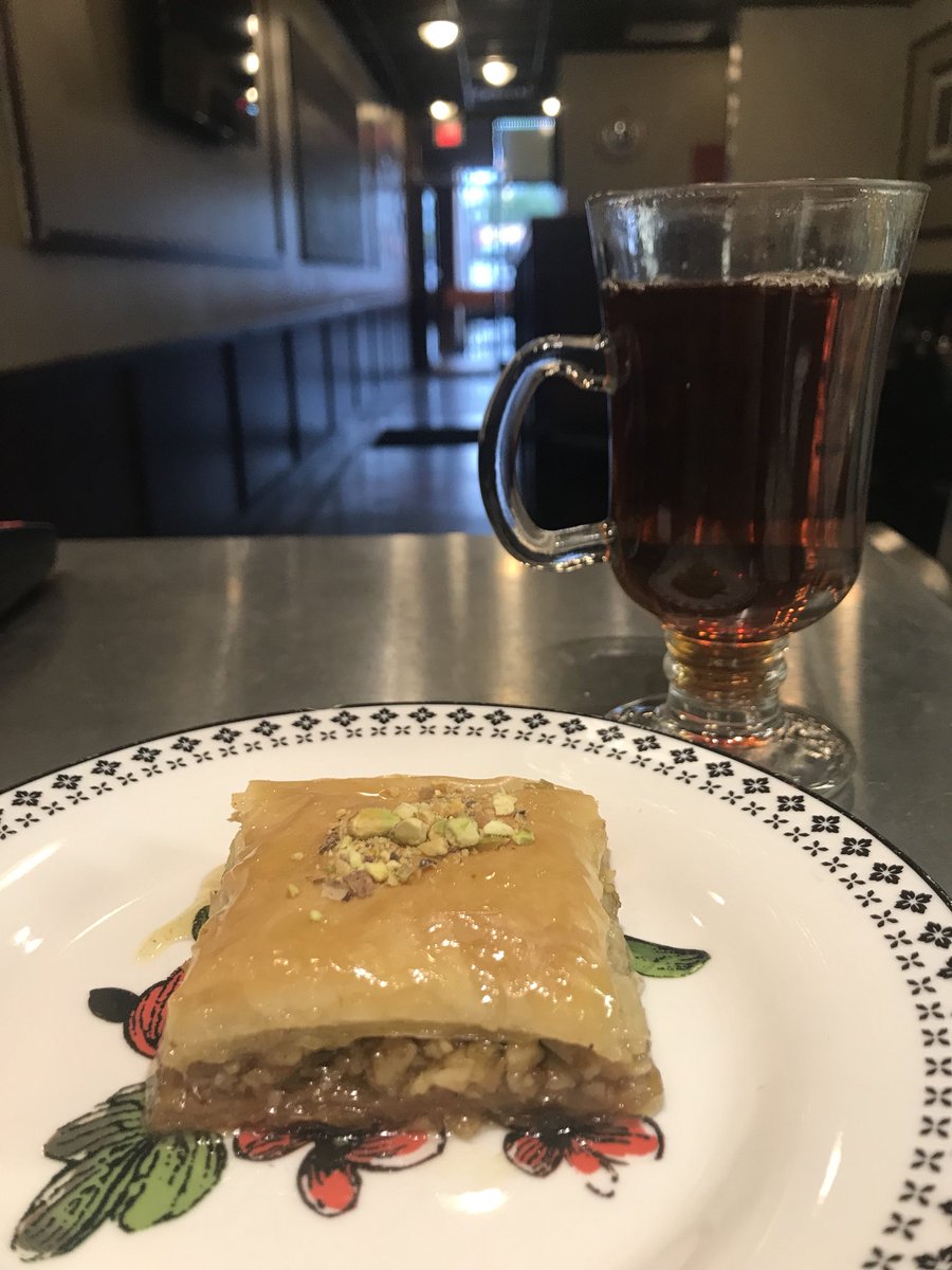 Life’s simple pleasures. Enjoy a hot cup of tea and mouthwatering #Baklava only <a href="/SilkRootsFusion/">Silk Roots</a>