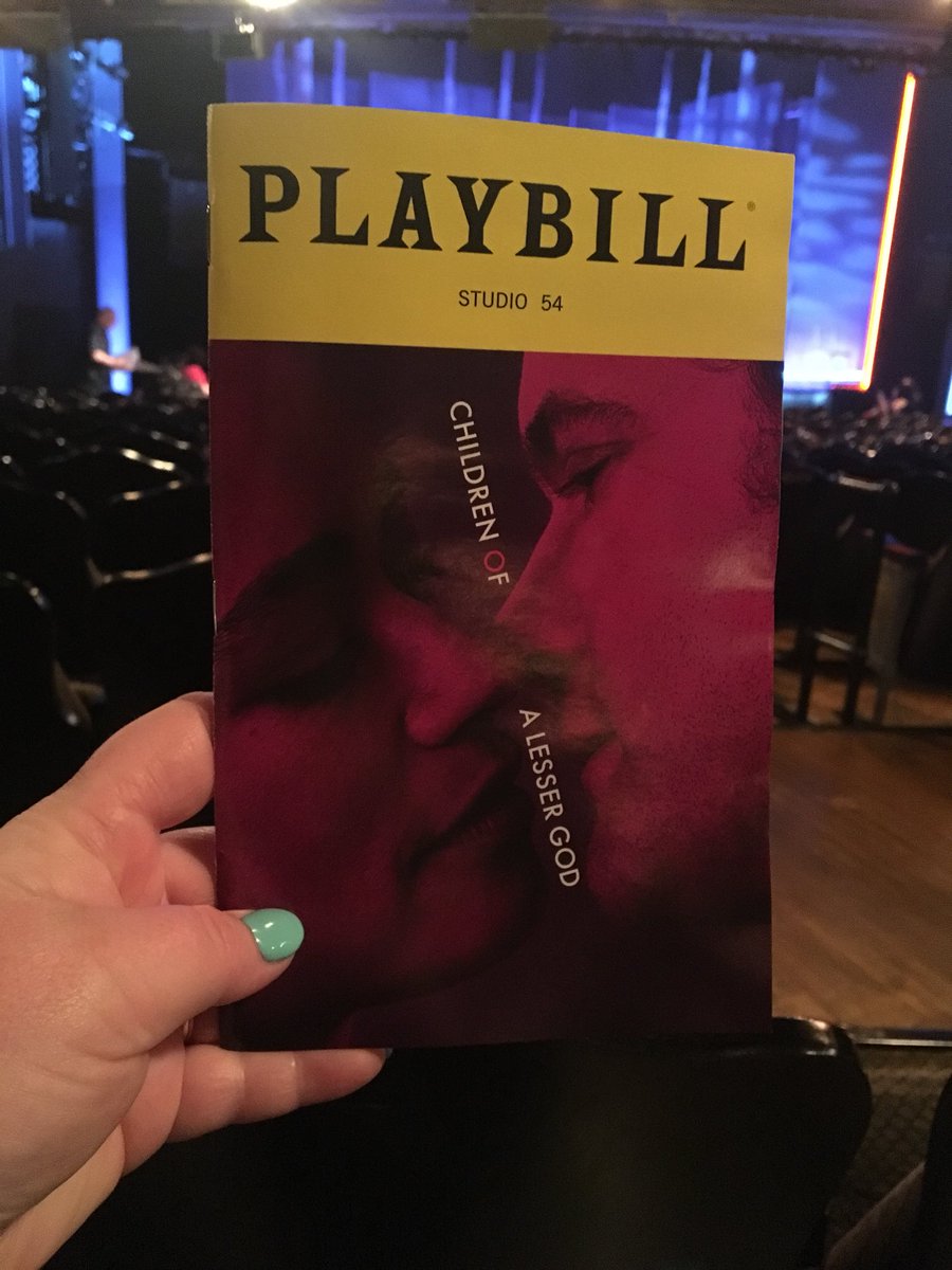 Cookiebun's tweet photo. #TodaysBill is @lessergodbway at #Studio54... #ClosingWeekend #SoExcited - impromptu #theater trip with @gibba13 #ThanksBaby 🎭❤️😍 https://t.co/lOsMpzZrbX