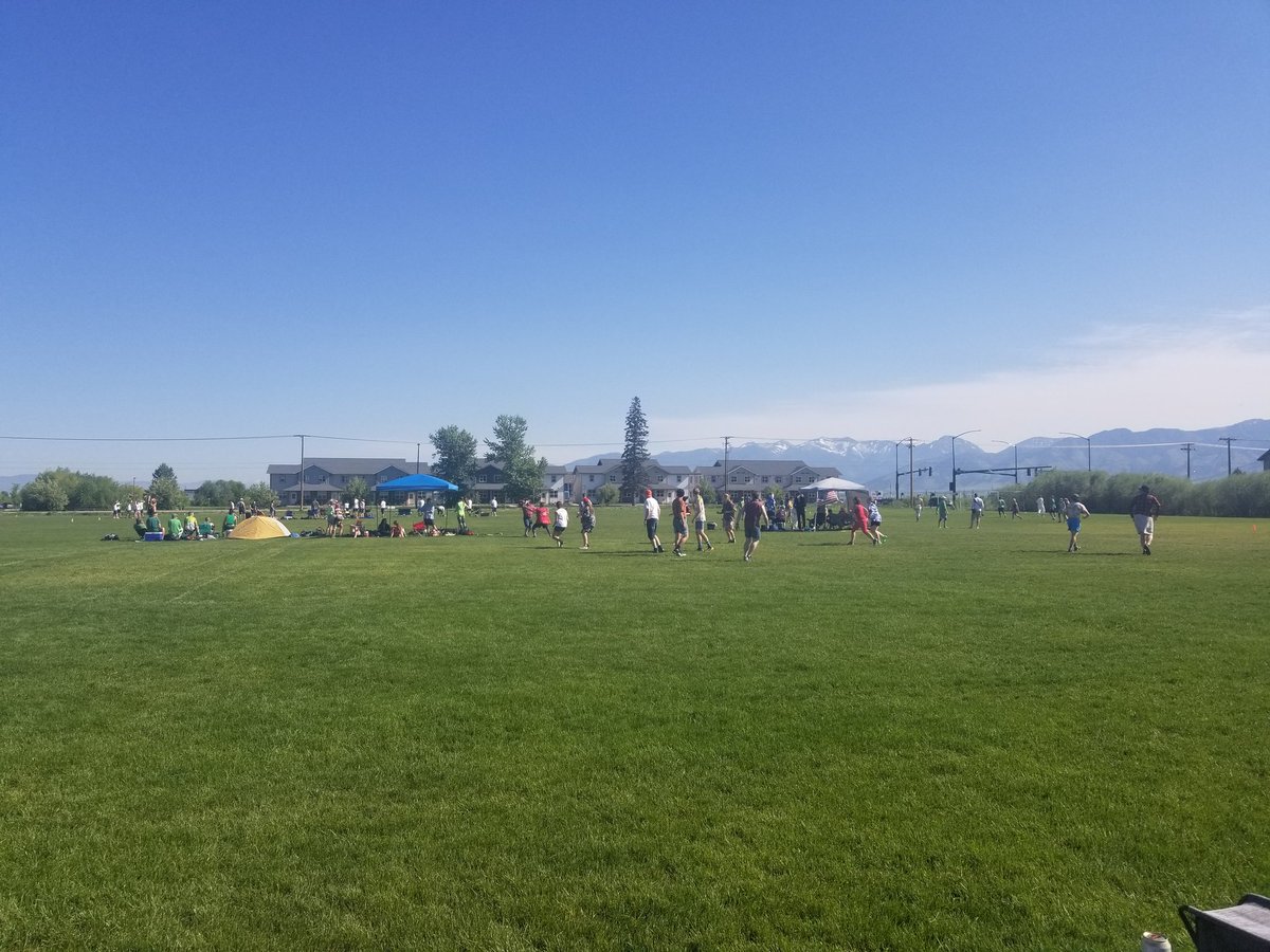RUFDCOnTour's tweet photo. First game of the day at Bozofest! In honor of one of Canada's heroes we played a Terry Fox point! Also Slater could only move that fast anyways. https://t.co/6beYvS2lT8