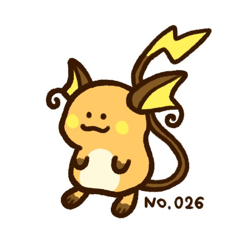 琴春 No 026 ライチュウ ゆるいポケモン順番に描く