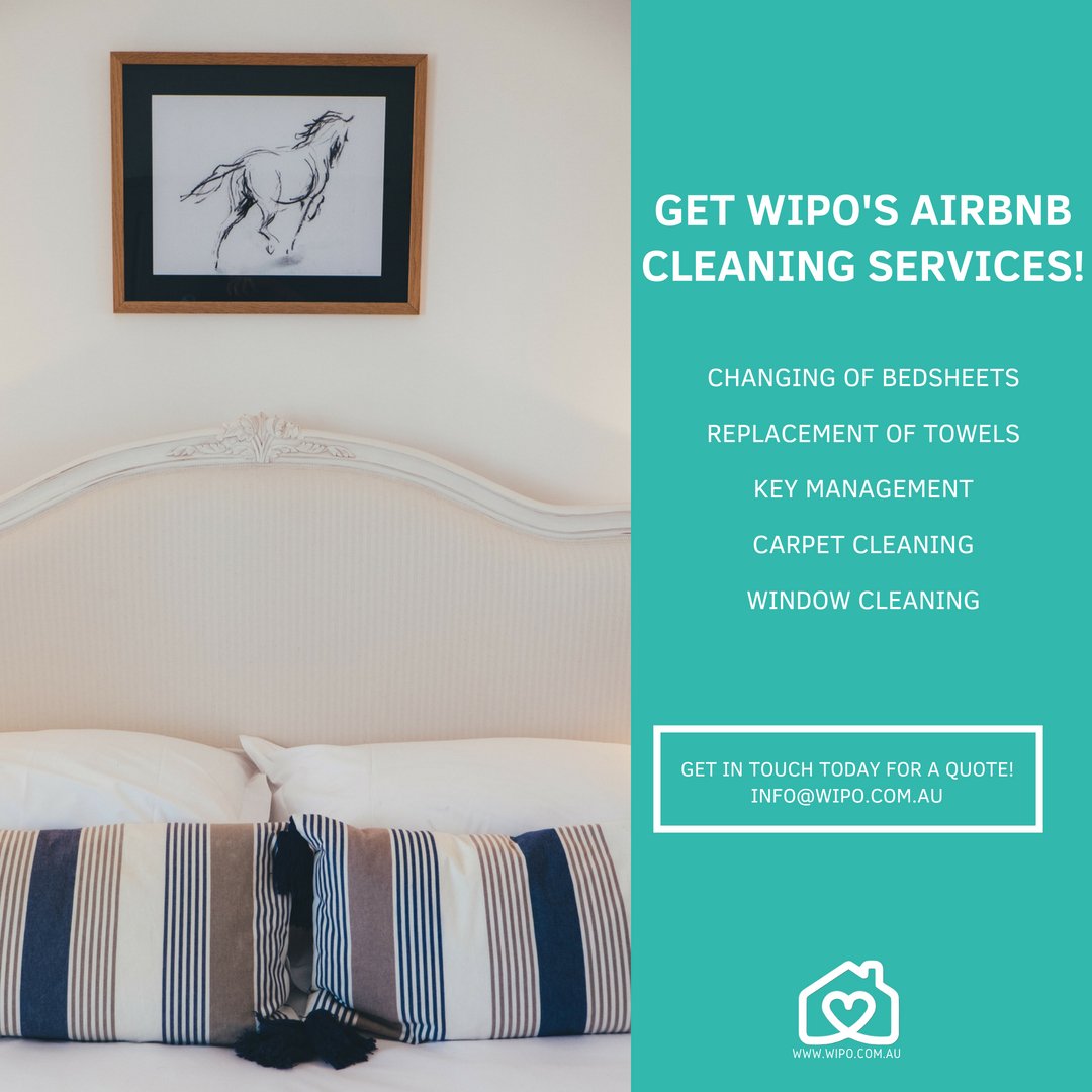 WipoApp's tweet photo. Need an Airbnb cleaning? WIPO is here for you. #wipo #wipoapp #cleaning #perthsmallbusiness #realestateperth https://t.co/ZkXiAbg6wK