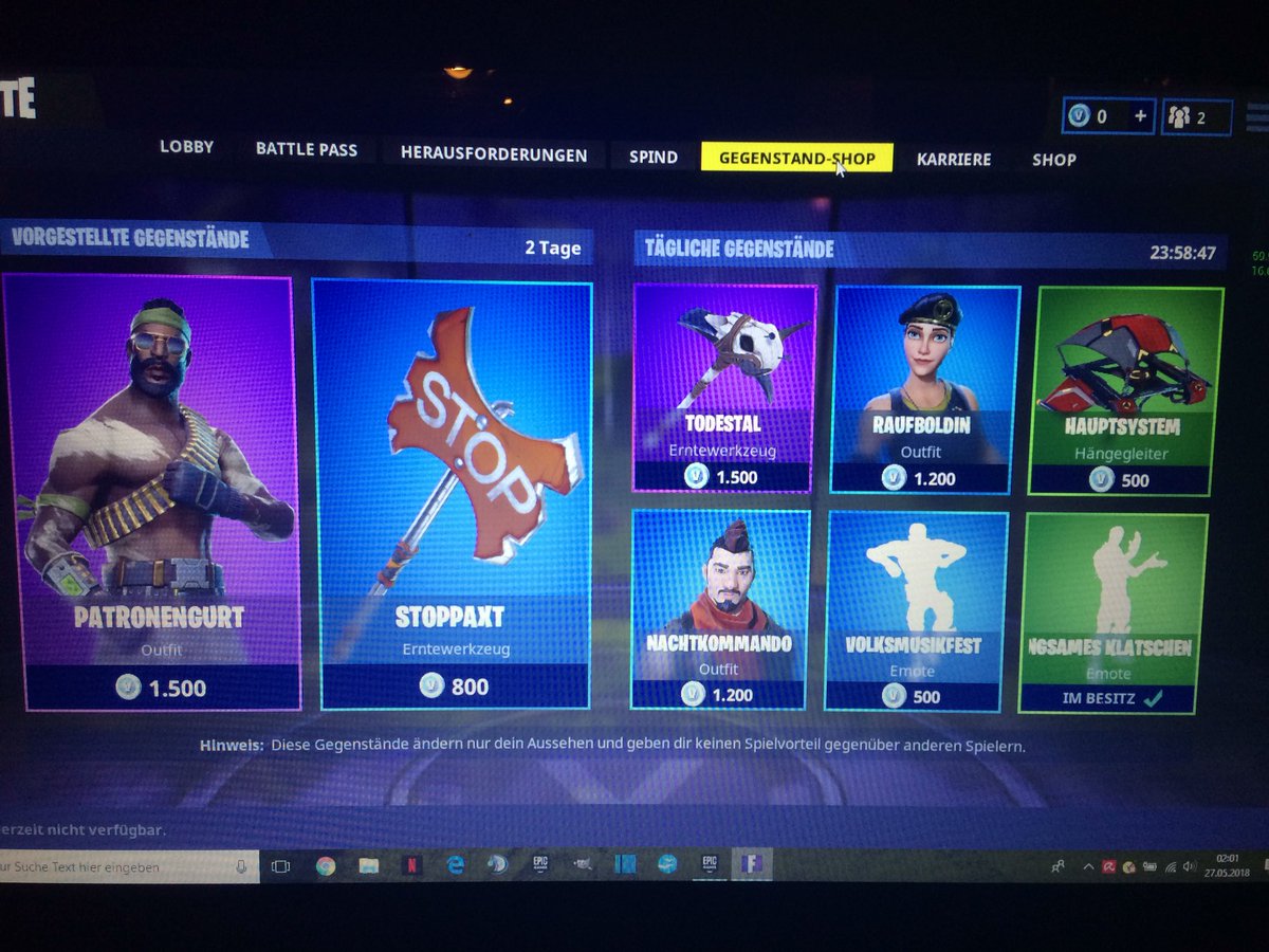 Twitch_Rexit_YT's tweet image. Gegenstands Shop- 
Neuer Patronen Gurt Skin