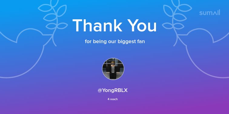 yong24roblox's tweet image. Our biggest fans this week: @YongRBLX. Thank you! via sumall.com/thankyou?utm_s…