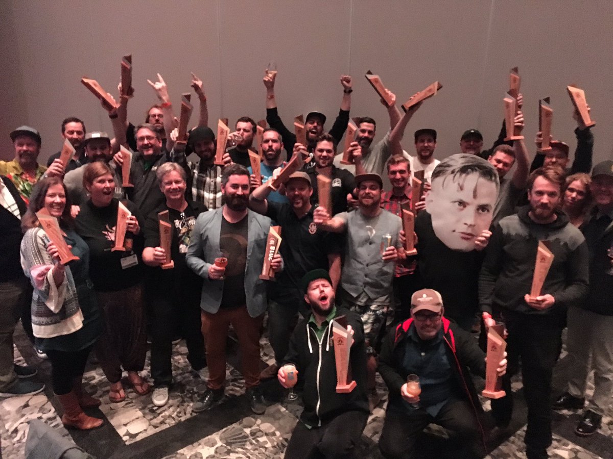 bchopco's tweet photo. Many of the winners from @bccraftbeer tonight! Look at all the hardware!! #cbac2018 https://t.co/kcSLBbvaU6