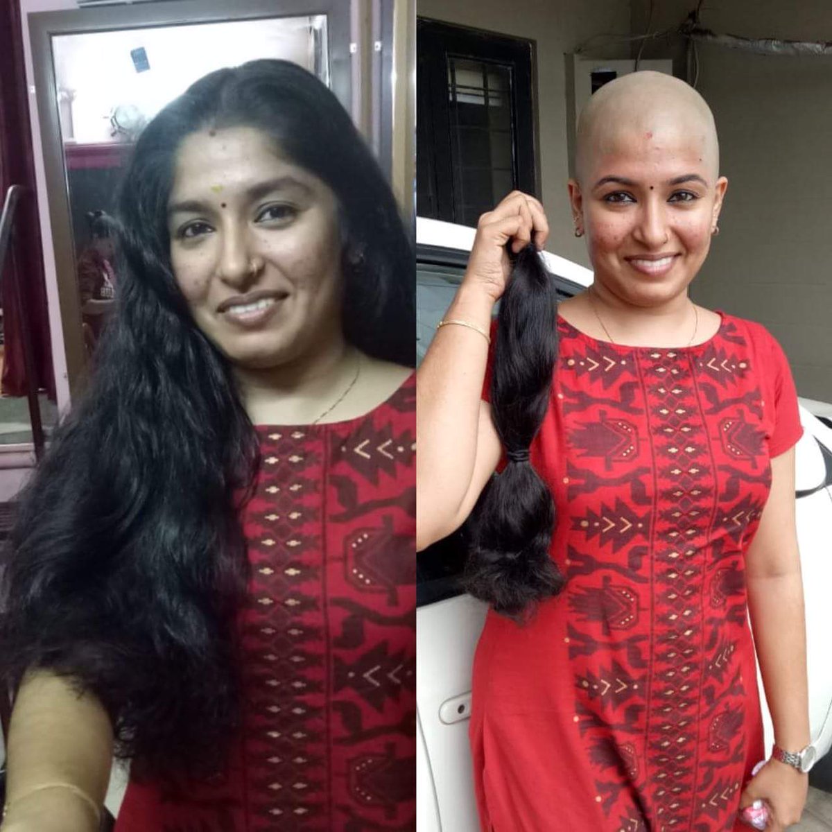 Sree lakshmi donated her hair for cancer patients.... More ppls should come forward...@erasaravanan