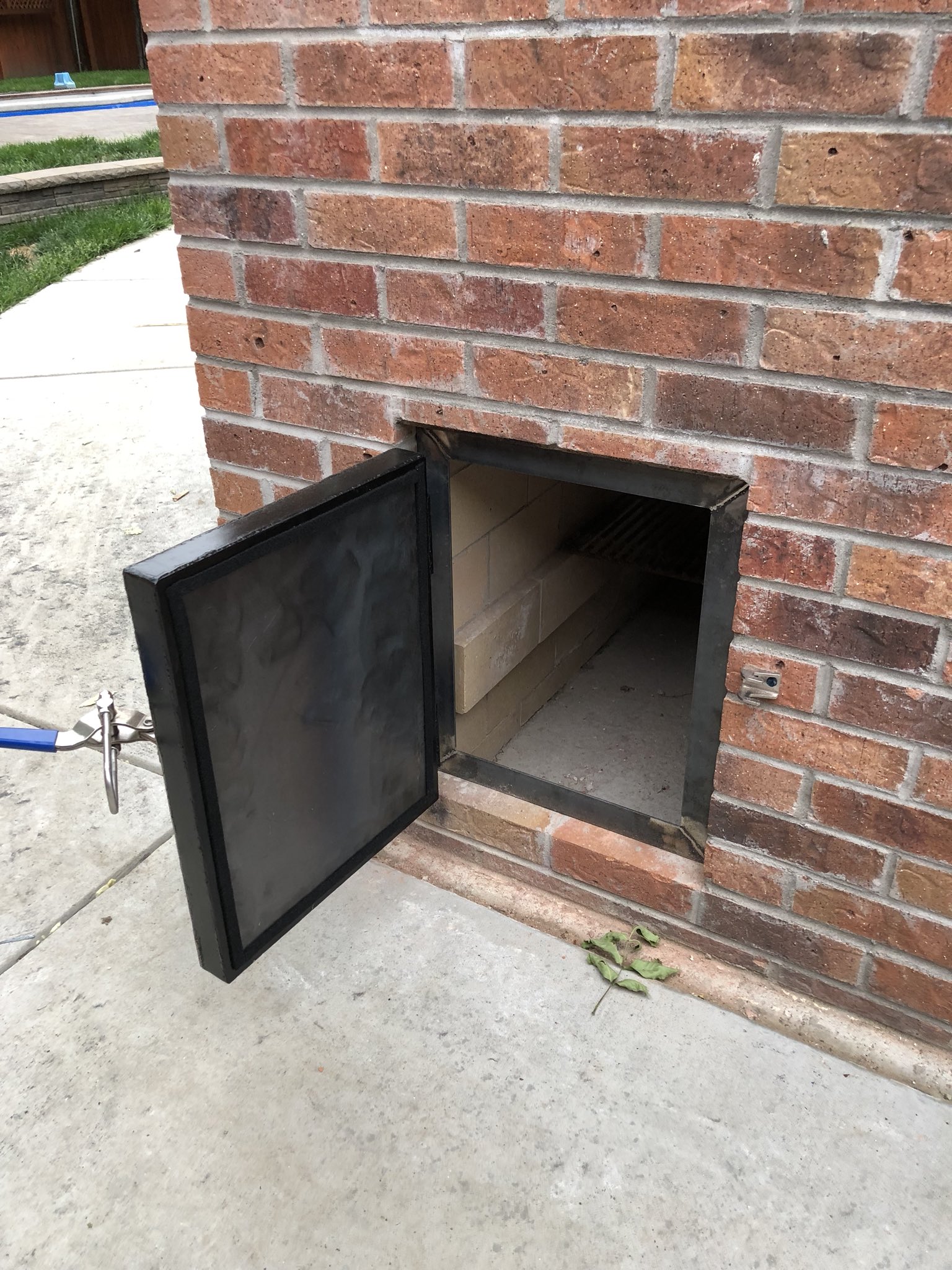 Brick smoker clearance doors