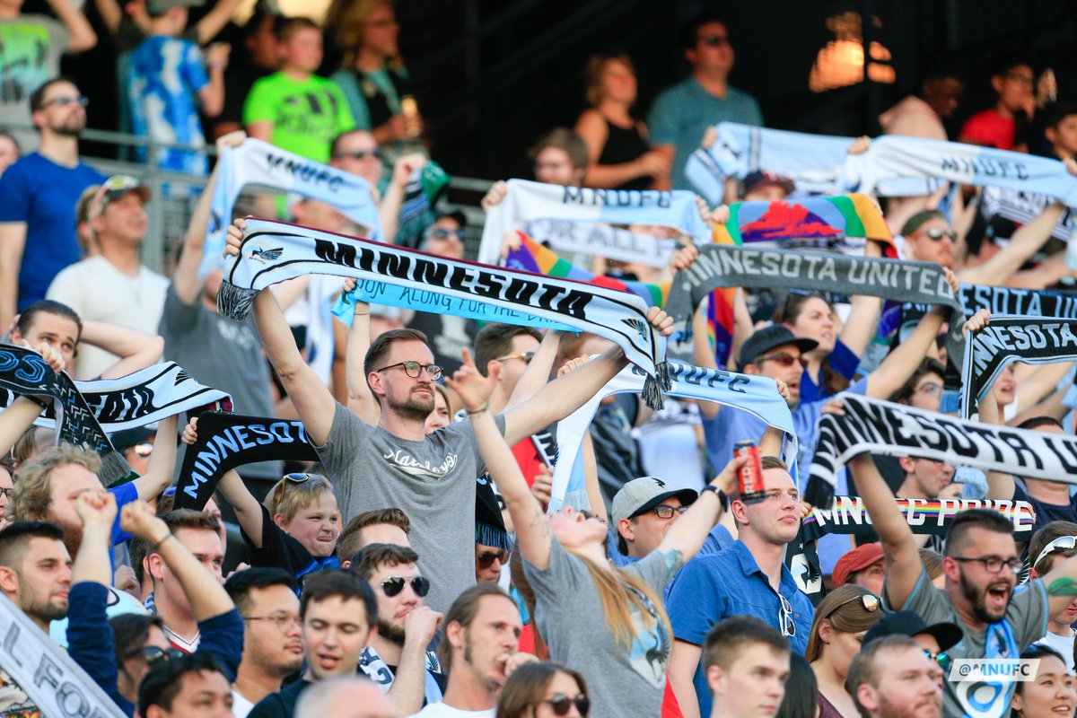kuzz03's tweet image. Found myself in the bottom left! @MNUFC #ScarvesUpMN