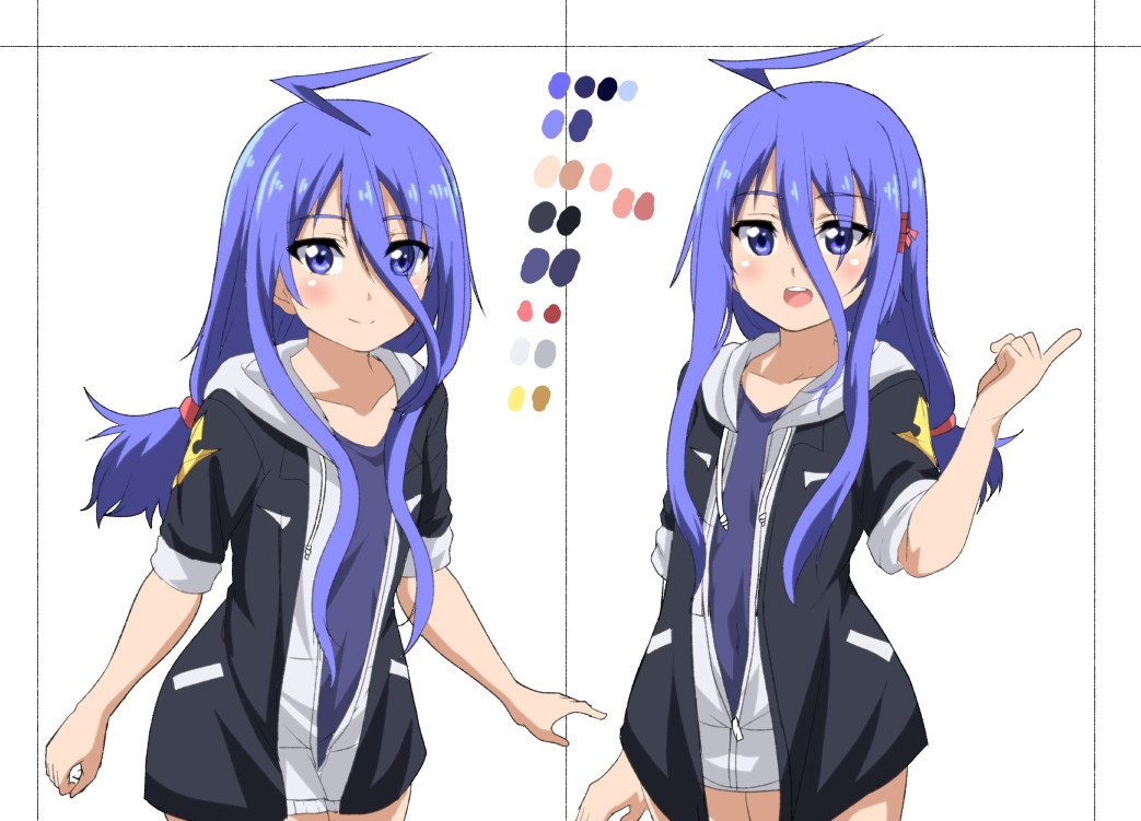 蒼海 よう 落書き 女の子 オリジナル ロリ アニメ塗り 青髪 落書き 青 スクール水着 スカーフ メード服 T Co Rkutp1il0x T Co 9kxdchvegm Twitter